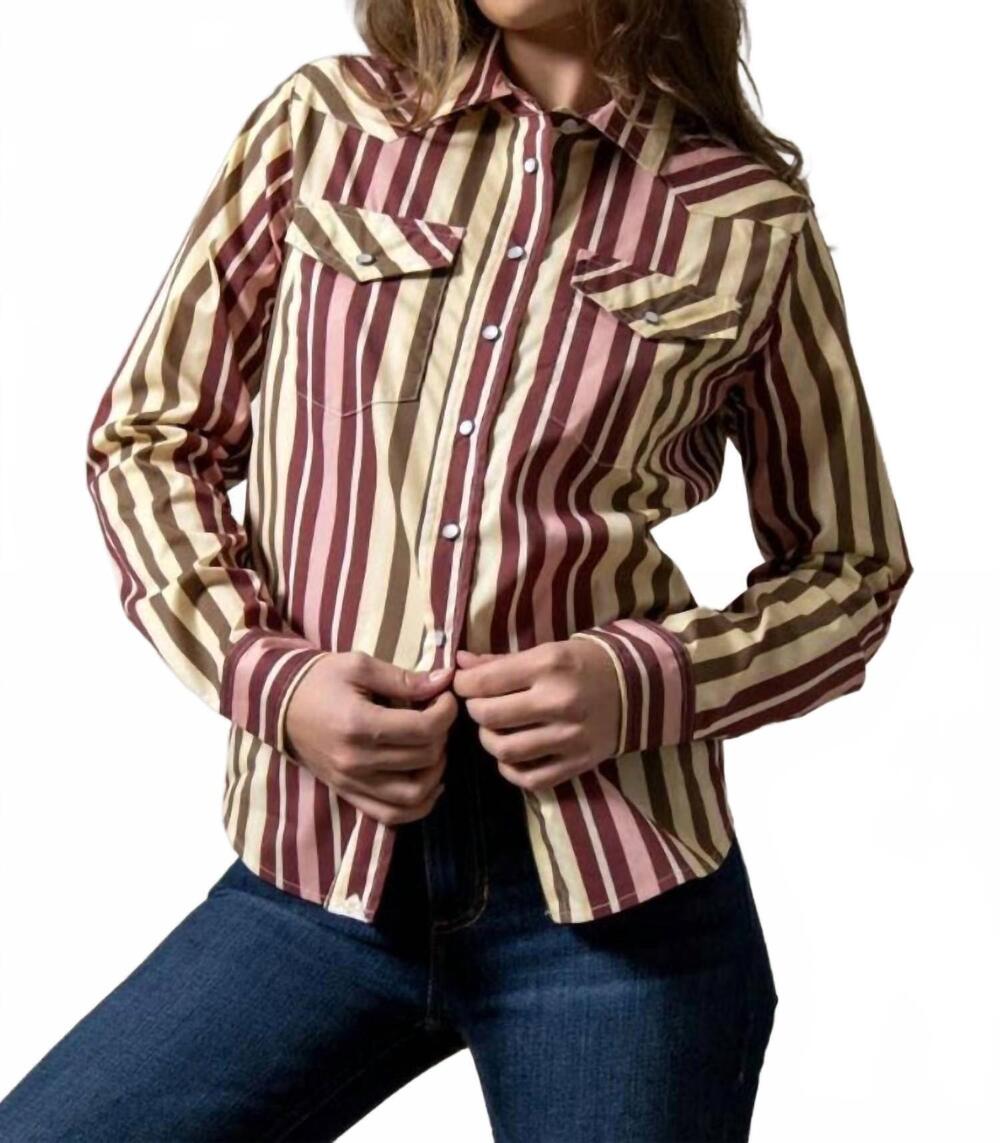 NEW KIMES RANCH kai coolmax snap closure shirt in maroon